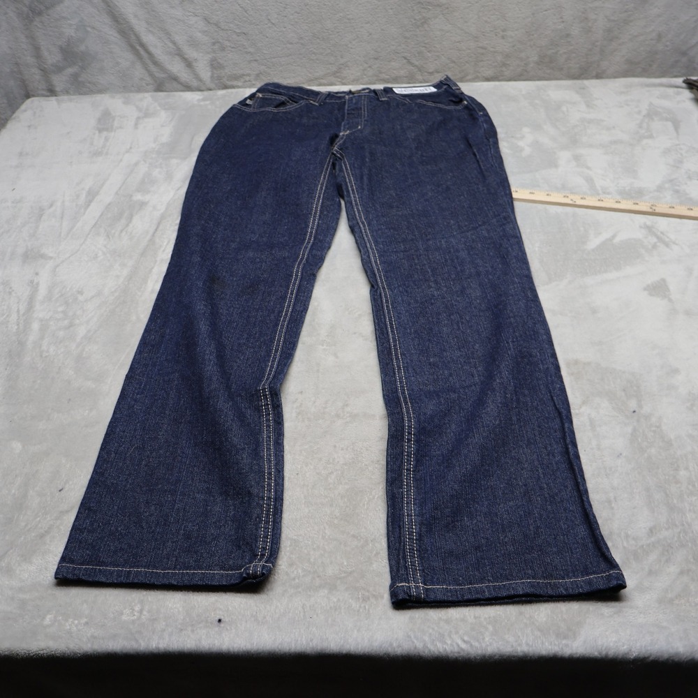 Carhartt Jeans Men 30x34 Dark Wash Denim Straight Flame Resistant 280-83 NEW